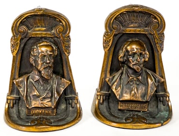 Shakespeare Bronze Pair Bookends