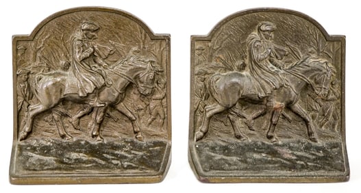Washington 'Valley Forge' Pair Cast Iron Bookends