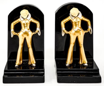 Josef Lorenzi Pair Bookends Circa1925 [Female]