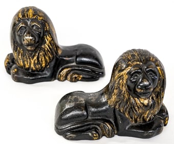 Very Heavy Lion Pair Bookends or Doorstops