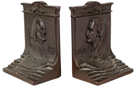Bradley & Hubbard Pair Bookends [Music Composers]