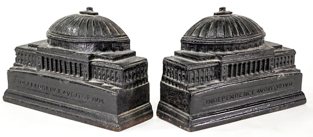 Independence Auditorium Cast Iron Pair Bookends