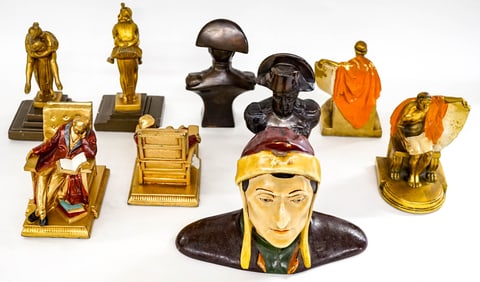 4 Pair and 1 Single of Metal Bookends
