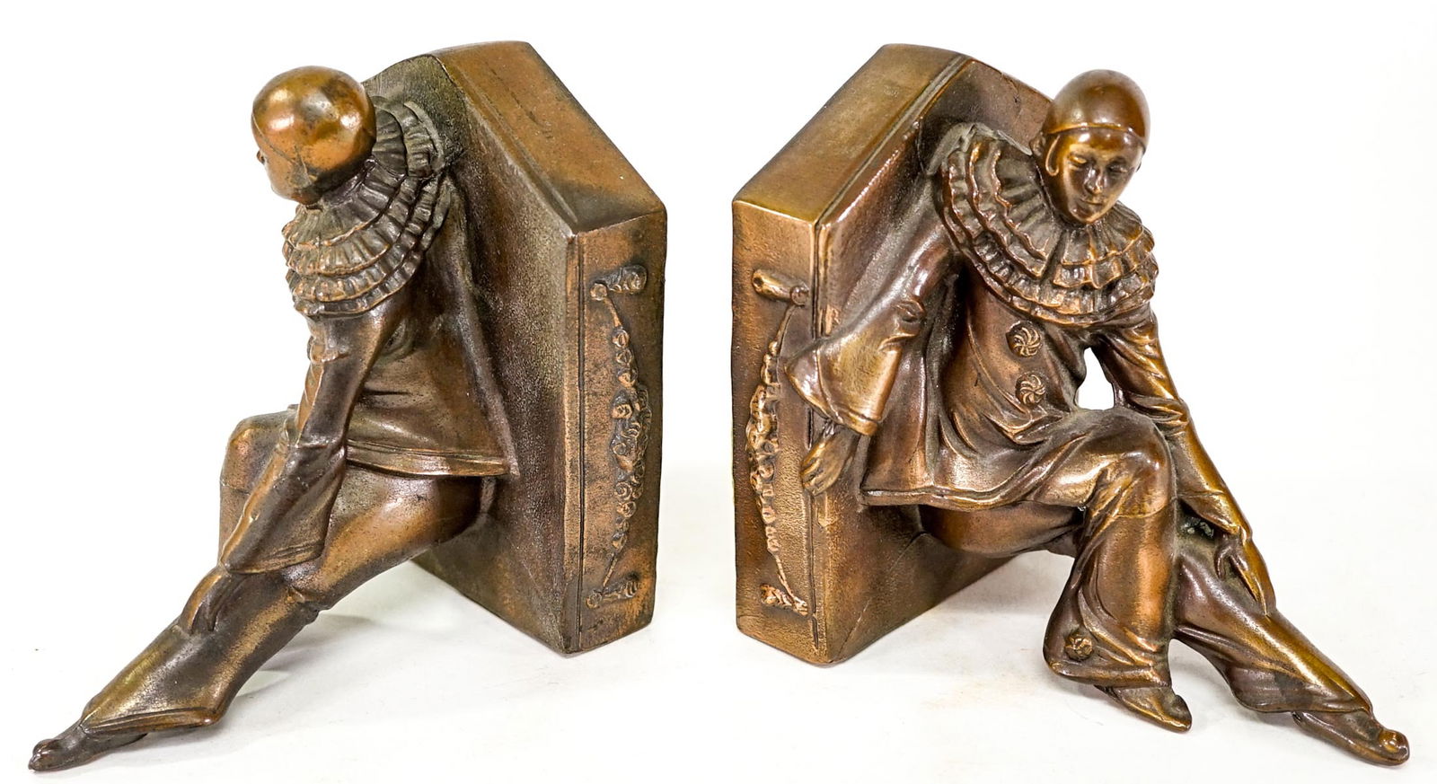 Bronze Clad Pair Bookends [Jesters] (1 of 6)