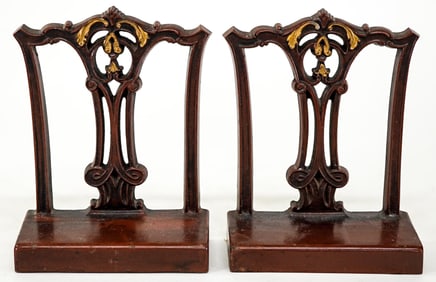 Bradley Hubbard Chippendale Pair Bookends