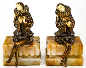 Lady Seated Pair Bookends