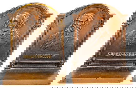 Bradley Hubbard Cast Iron Bookends [Shakespeare]