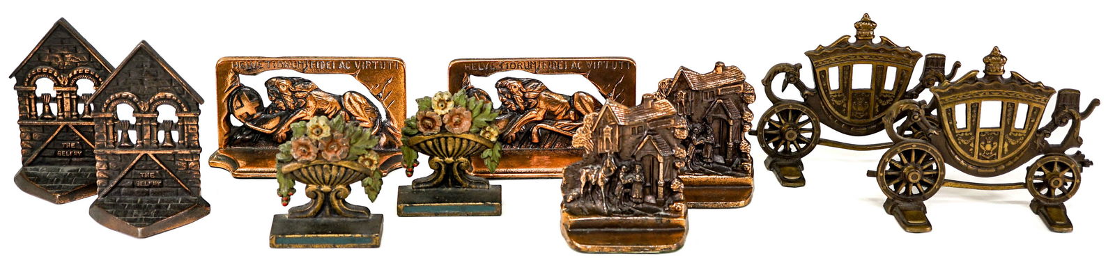 Vintage / Antique (5 Pair) Bookends (1 of 14)