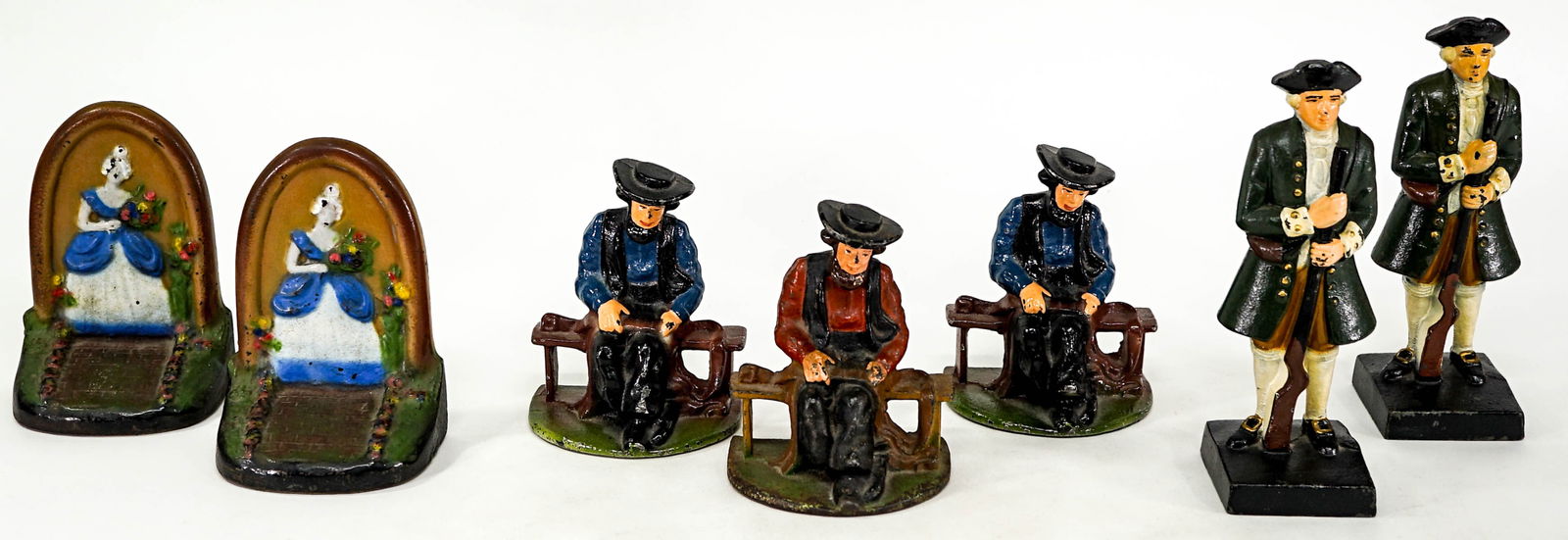 Cast Iron (3 Pair) and (1 Single) Bookends (1 of 11)