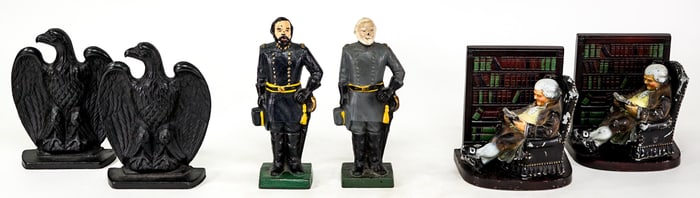 Cast Iron (3 Pairs) Bookends