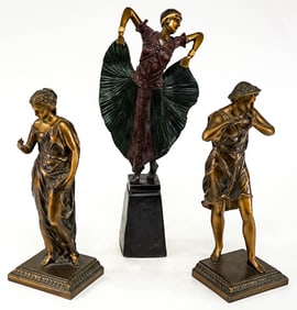 After E. Preiss Pair Figural Bookends and Statue