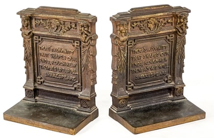 B & H Cast Iron Pair Bookends [Shakespeare]
