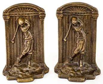 Bronze Pair Bookends [Golf]