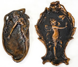 Vintage (2) Metal Plaques/Tray