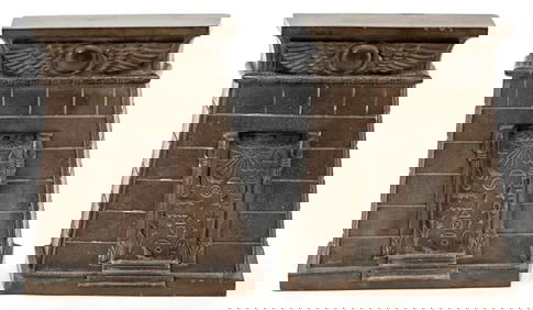 Bradley & Hubbard Pylon Egyptian Temple Bookends