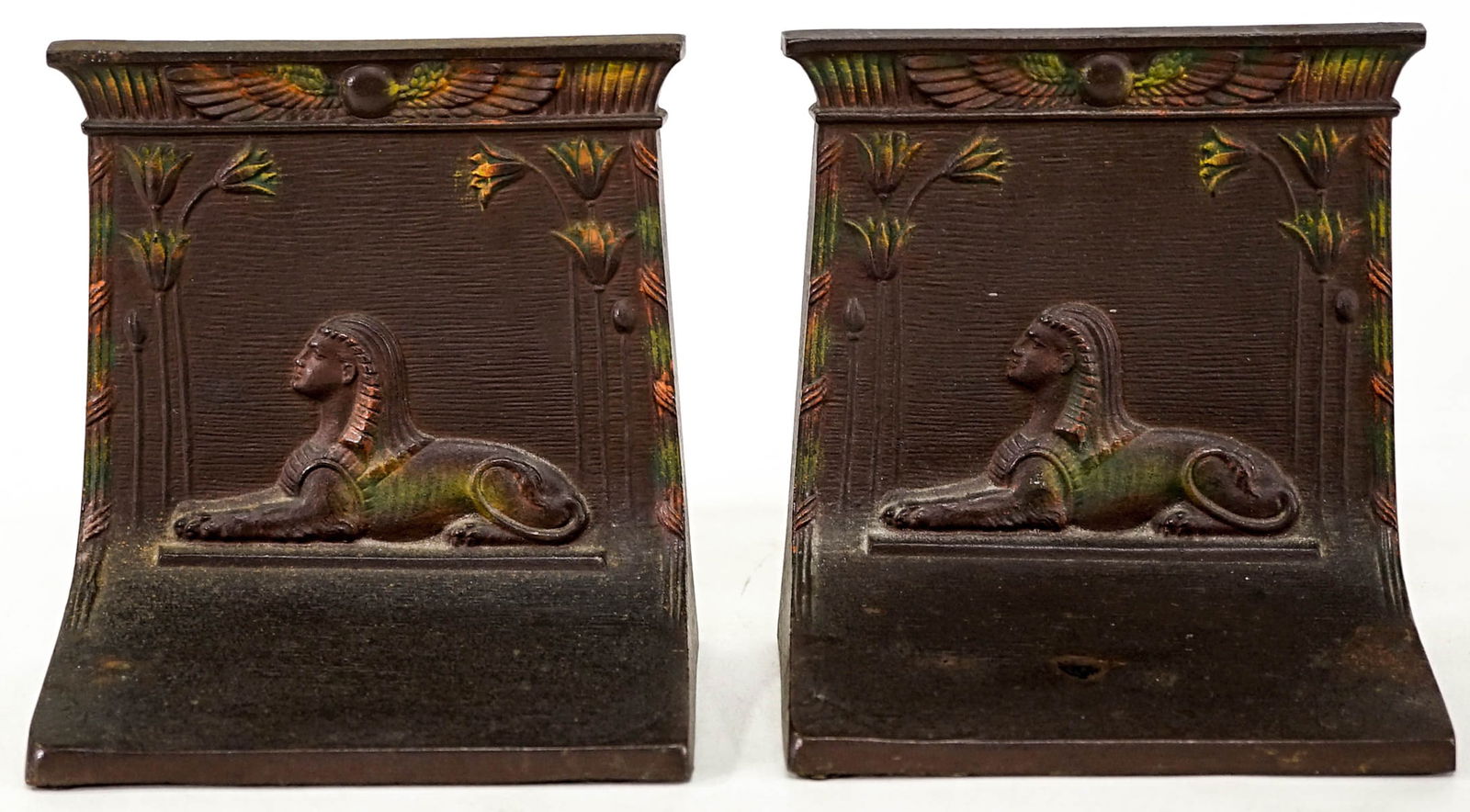 Bradley & Hubbard Bronze Pair Bookends [Sphinx] (1 of 9)