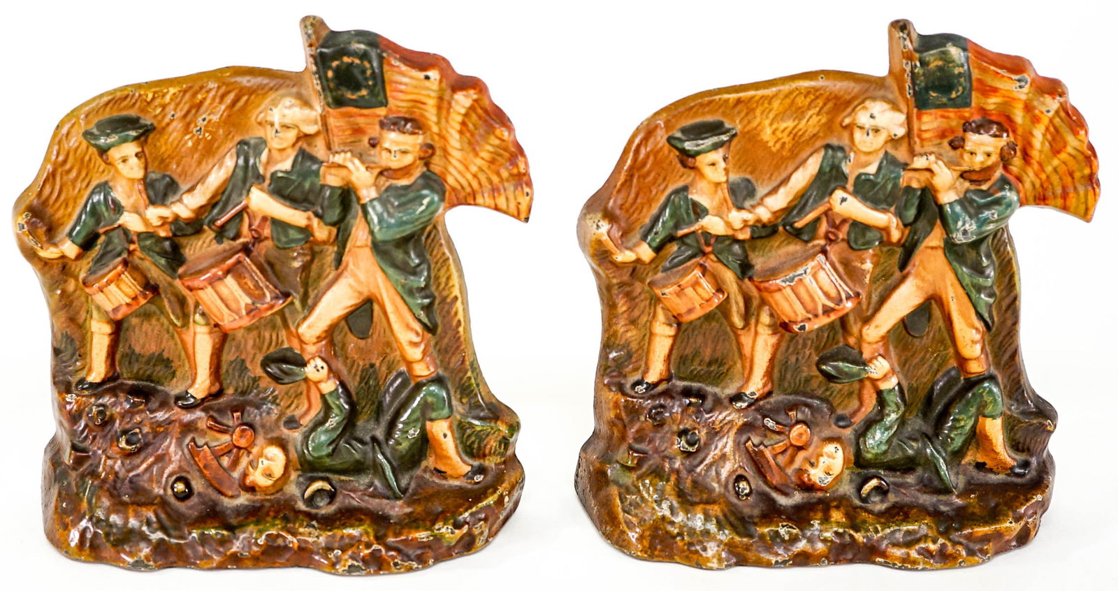 Hubley Cast Iron #130 Pair Bookends [Americana] (1 of 8)