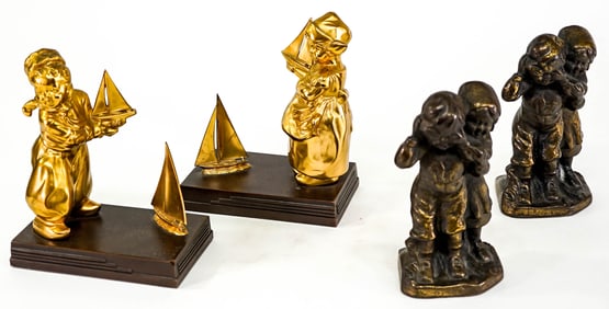 Bookends (2 Pair) Cast Iron [Peek A Boo]
