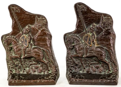 S. Robert Schwartz - Knight / Horse Pair Bookends