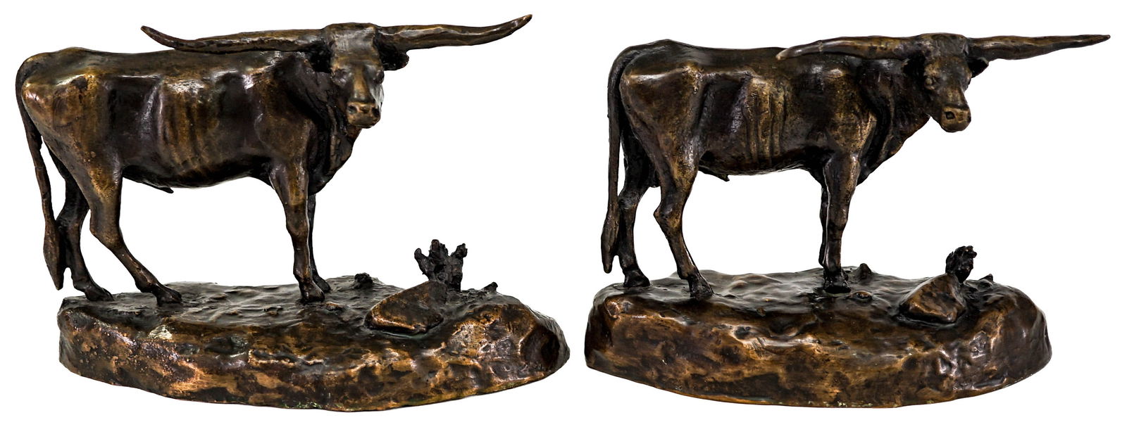 Jim Pasma Pair Bronze Bookends [Longhorn] (1 of 8)