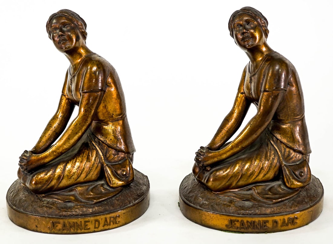 JB Pair Bronze Clad Pair Bookends [Joan of Arc] (1 of 8)