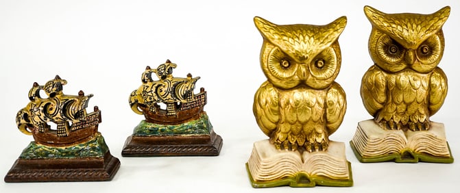 Vintage Metal (2 Pair) Bookends