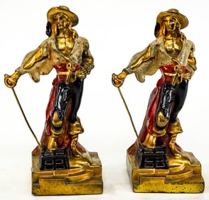 Armor Bronze Clad Pair Bookends [Pirate]