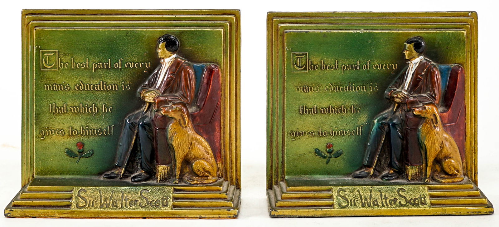 K & O Metal Pair Bookends [Sir Walter Scott] (1 of 8)