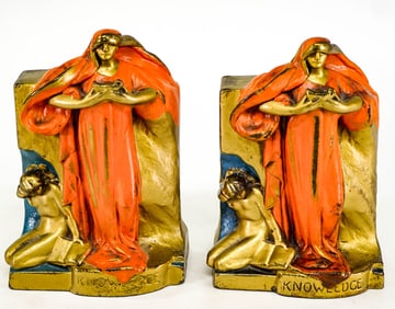 V Carano Bronze Clad Pair Bookends [Knowledge]