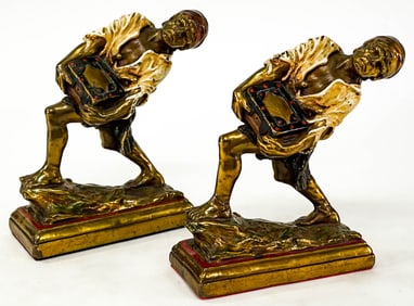 P. Beneduce Bronze Clad Pair Bookends [Pirate]