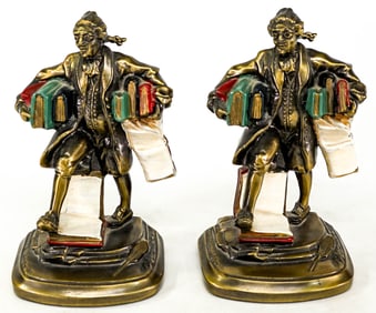 K & O Hollowcast Metal Pair Bookends [Librarian]