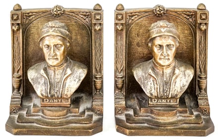 Bradley & Hubbard Cast Iron Pair Bookends [Dante]