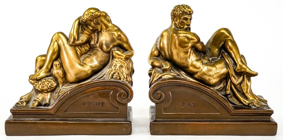 Armor Bronze, Bronze Clad PR Bookends Night / Day