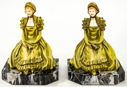 Pair Bookends Woman [Victorian Dress]