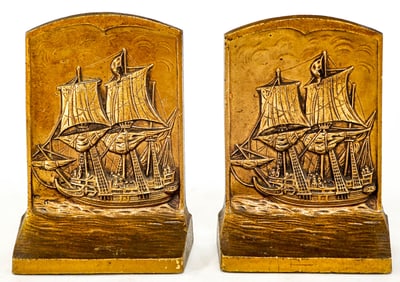 Judd Co. Pair Bronze Bookends [Ship # 9661]