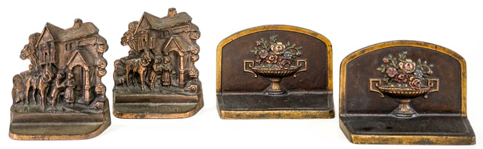 Vintage Metal (2 Pair) Bookends