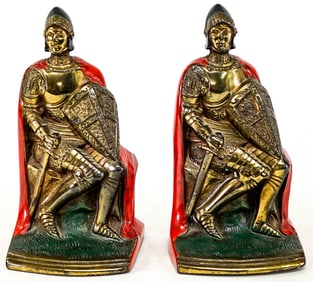 K&O Crusader Knight Pair Bookends