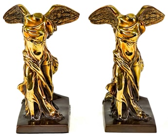 Art Deco Pair Winged Angel Bookends