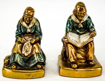 Bronze Clad Pair Bookends [Joan and Darby]
