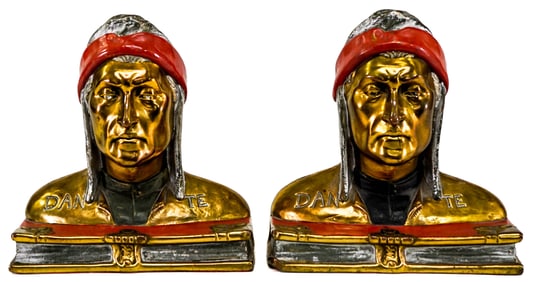Bronze Clad 'Dante' Pair Bookends