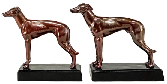 Cast Metal Pair Bookends [Dog Figural]