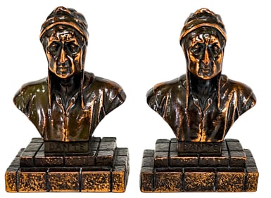 Armor Bronze Clad Pair Bookends [Dante]