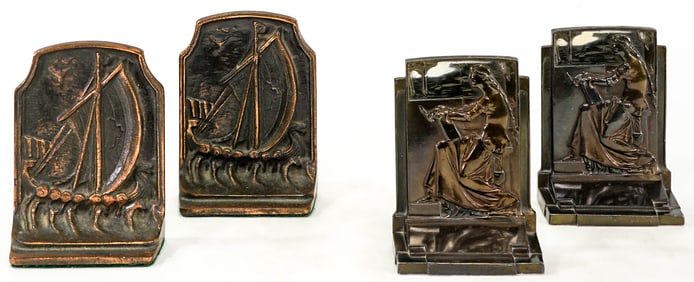 Two (2) Pair Vintage Bookends