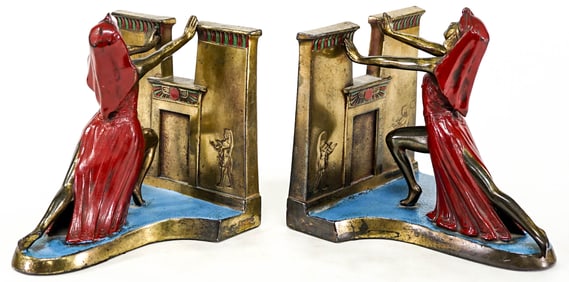 Ronson 'Queen of the Nile' 1924 Pair Bookends