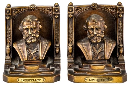Bradley and Hubbard Pair Bookends [Longfellow]
