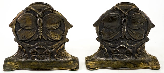 Bronze Pair Bookends [Butterfly]