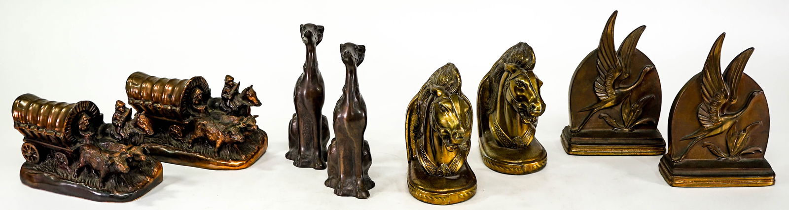 Vintage (4 Pair) Metal Bookends (1 of 20)