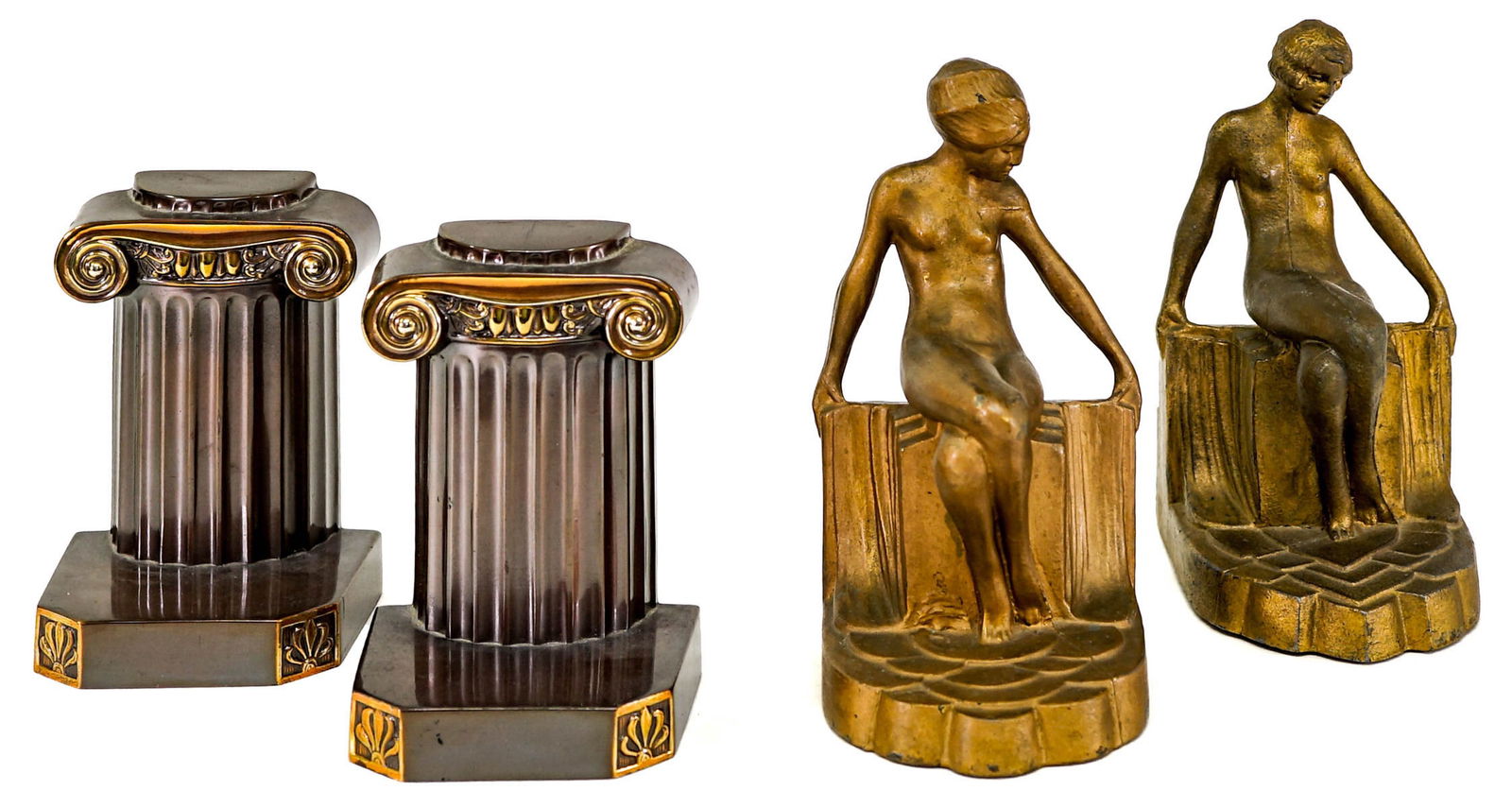 Assorted Metal / Material (2 Pair) Bookends (1 of 10)