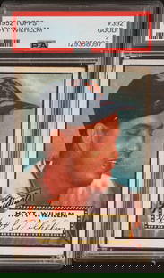 Hoyt Wilhelm 1952 Topps #382 PSA Good 2: Hoyt Wilhelm 1952 Topps #382 PSA Good 2. Item measures 5.5 in. x 3.5 x .25 inches for shipping purposes. The absence of a condition report does not imply that the lot is in perfect condition or