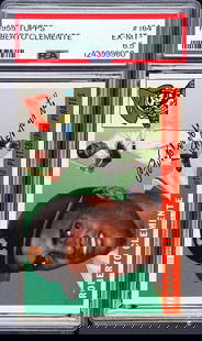 Roberto Clemente 1955 Topps #164 PSA 6.5: Roberto Clemente 1955 Topps #164 PSA 6.5. Item measures 5.5 in. x 3.5 x .25 inches for shipping purposes. The absence of a condition report does not imply that the lot is in perfect condition or